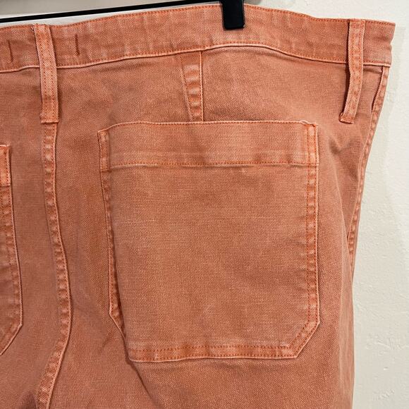 Madewell Emmett Wide-Leg Crop Pants Peachy Orange Size 37 - Picture 6 of 7